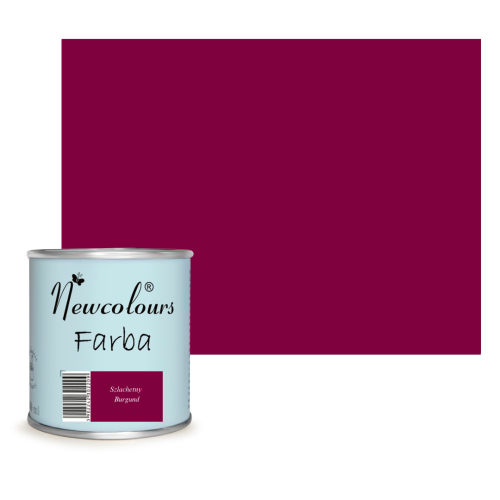 Szlachetny Burgund farba do mebli akrylowa farba do mebli burgund farba burgundowa farba z atestem Newcolours farba wodna farba dla początkujących metamorfoza mebli  Farba do drewna farba do mebli drewnianych farba do mebli z płyty