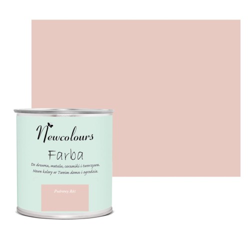 pudrowy róż farba do mebli akrylowa farba do mebli elegancki róż  farba z atestem Newcolours farba wodna farba dla początkujących metamorfoza mebli  Farba do drewna farba do mebli drewnianych farba do mebli z płyty