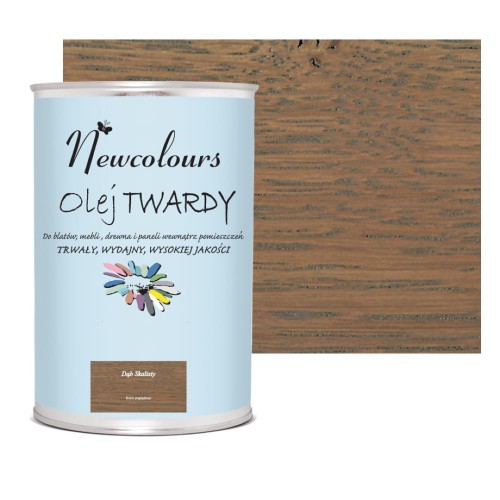 Olej do drewna dąb skalisty olej twardy zabezpieczanie drewna zabezpieczenie drewna  Newcolours łatwa aplikacja bezpieczny dla dzieci i zwierząt